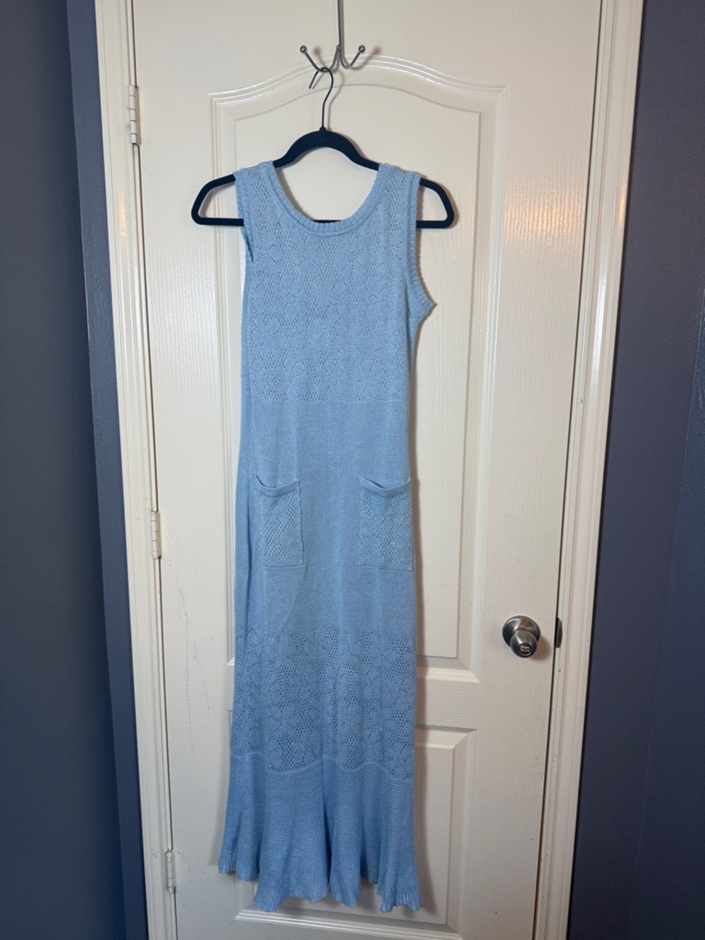 ANDREEVA Blue Rose Knit Dress